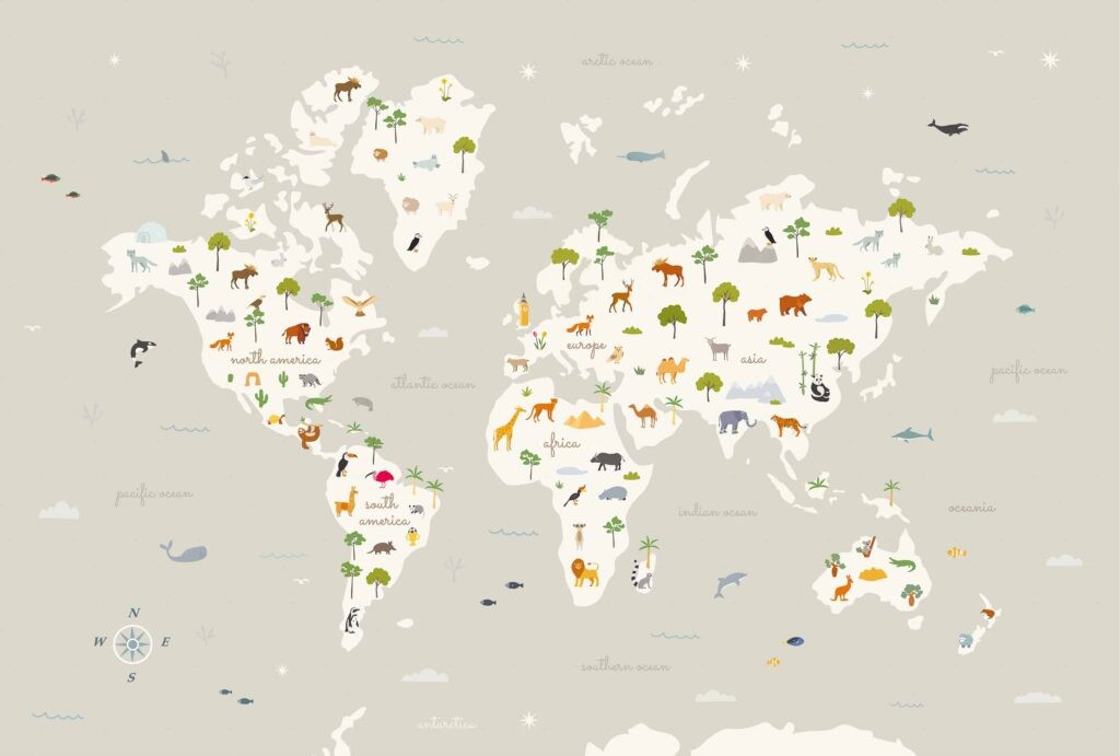 Carta da parati mappamondo