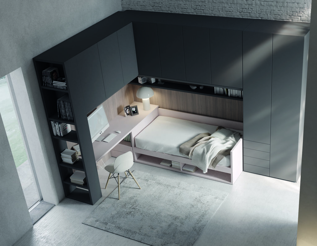Camera da letto a ponte angolare