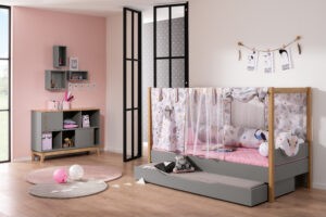 Letto a baldacchino per cameretta Sten