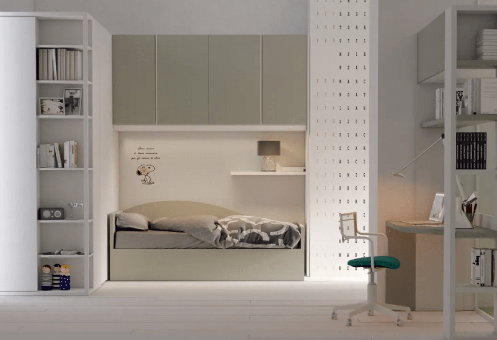 cabina rettangolare con ponte