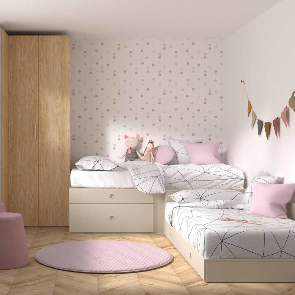 letto con cassetti modulari